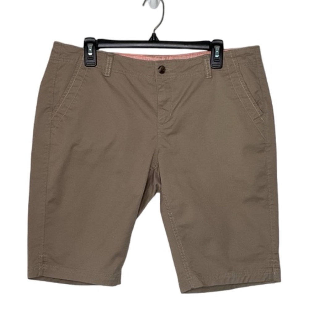 Women's The North Face Khaki Button Waist Bermuda Shorts Size 14